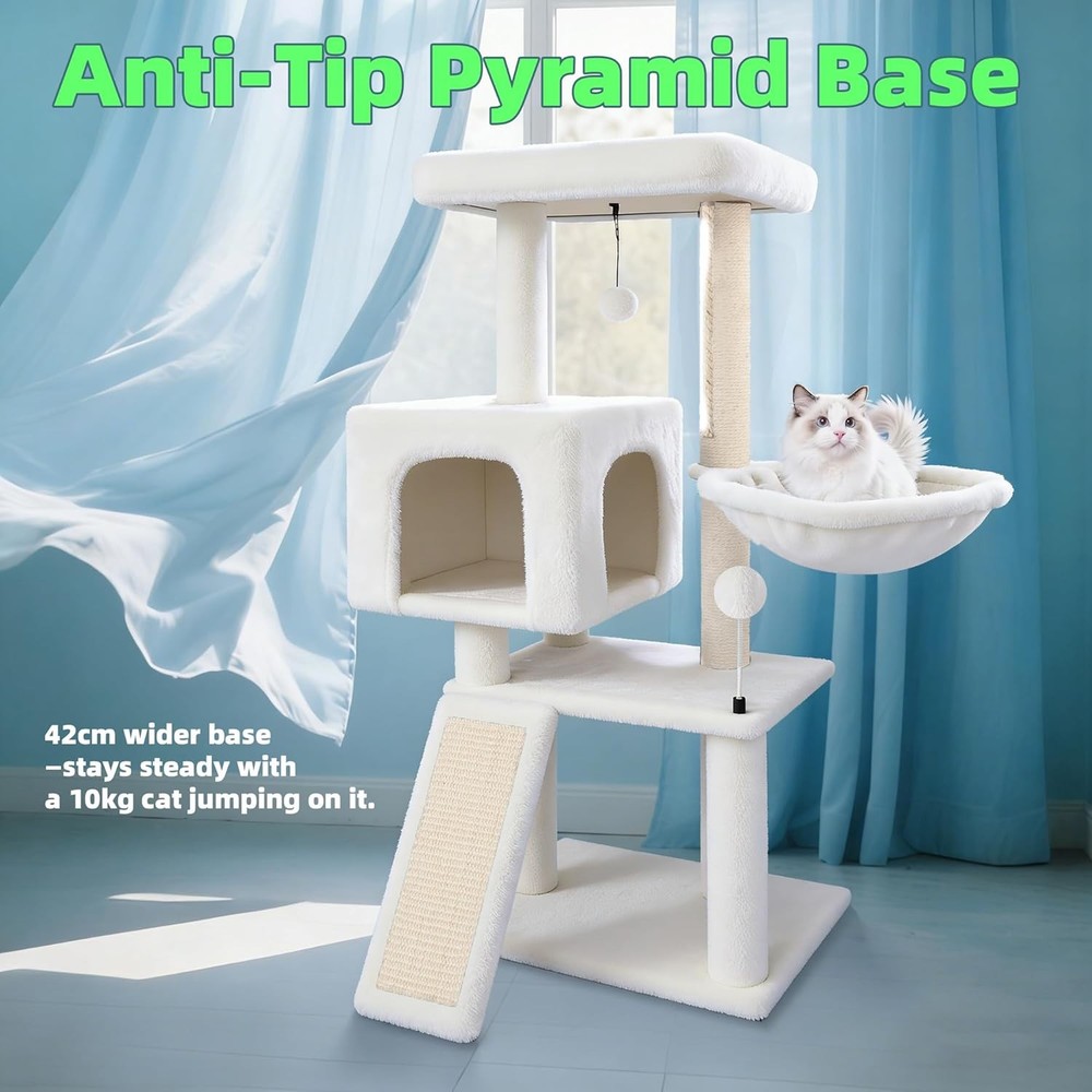 Cat Tree W/ Cat Condo & Hammock Cat Tree W/ Scratching Posts & Scratching Pads