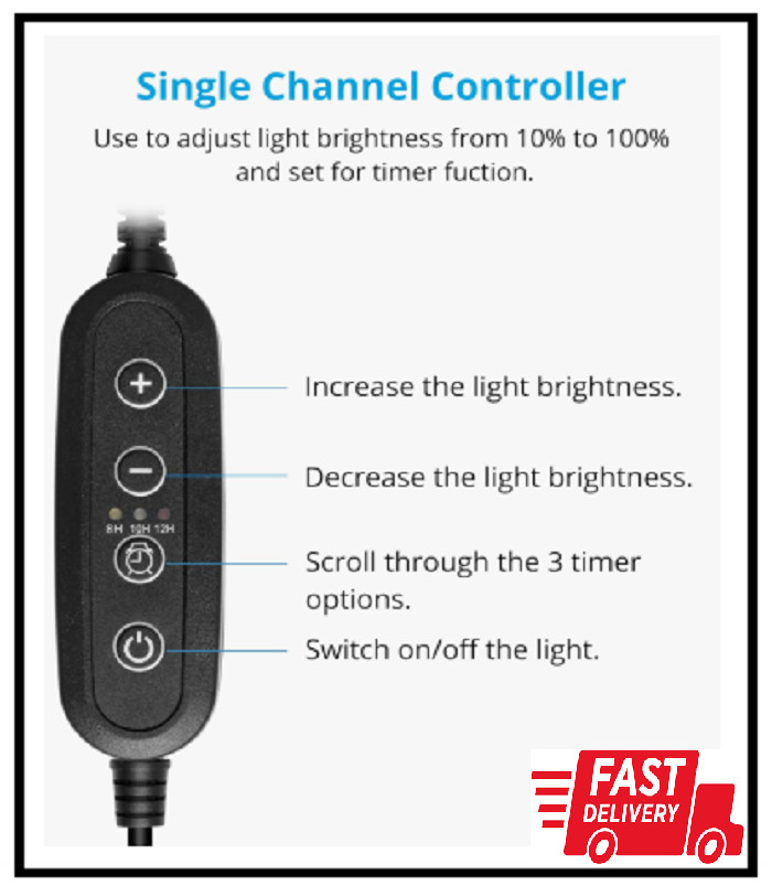 NICREW Aquarium Light Timer&Dimmer, Easy to Program Fish Tank Light Controller