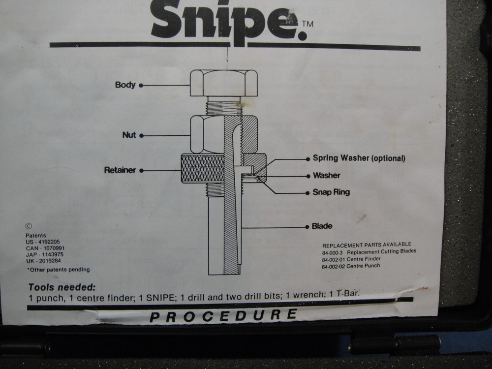 Snipe Broken Bolt and Pipe Extractor Set Rare