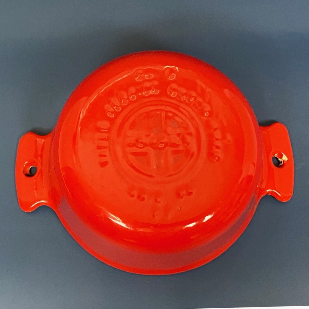 Enameled Flaming Red 4" Baking Dish