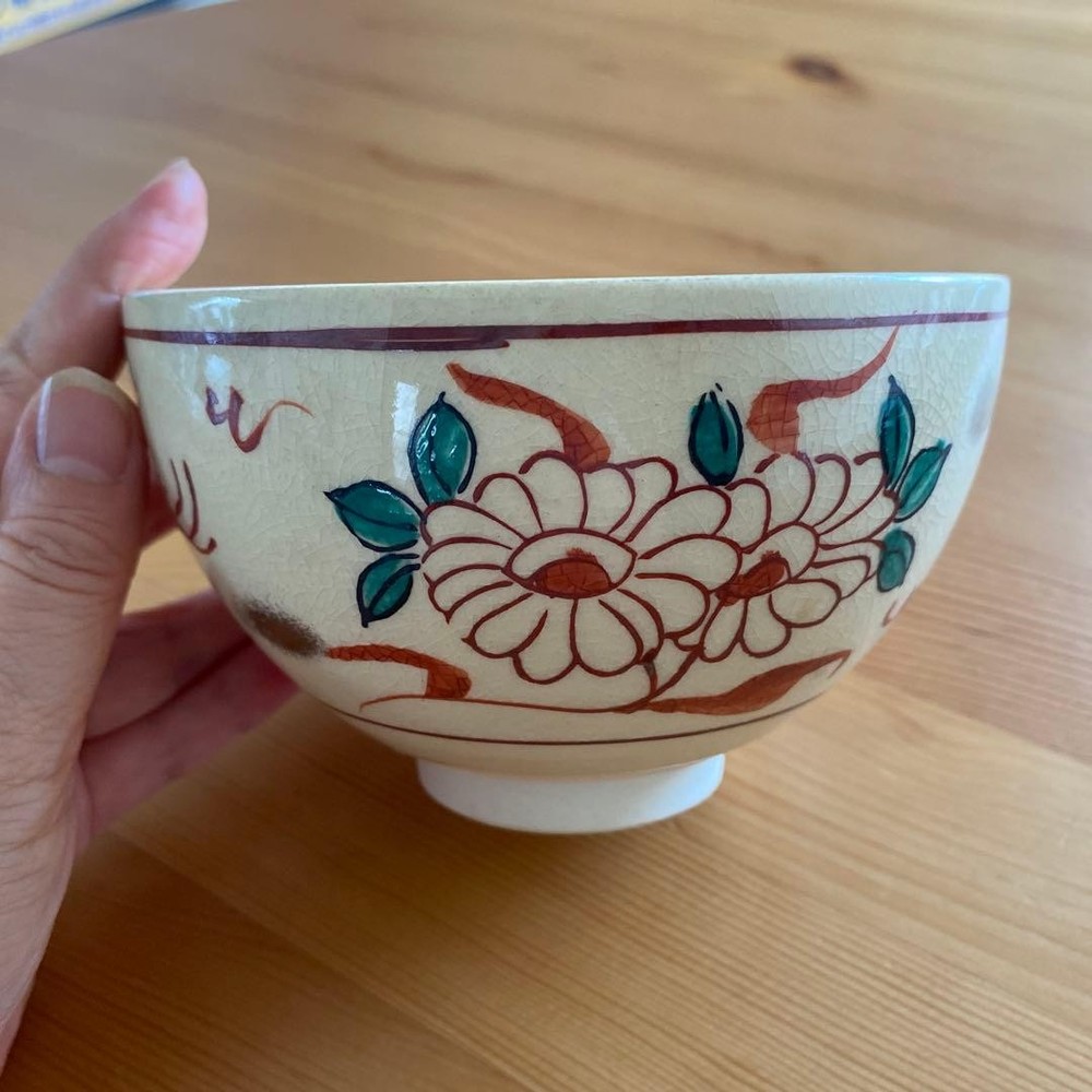 Tea Utensils Flowerpatterned ceramic