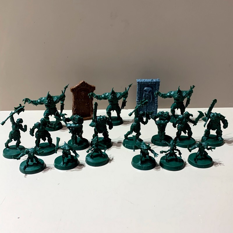 19pcs Orcs Goblins Abomination Heroquest Kellar's Keep Quest Board Game Minis