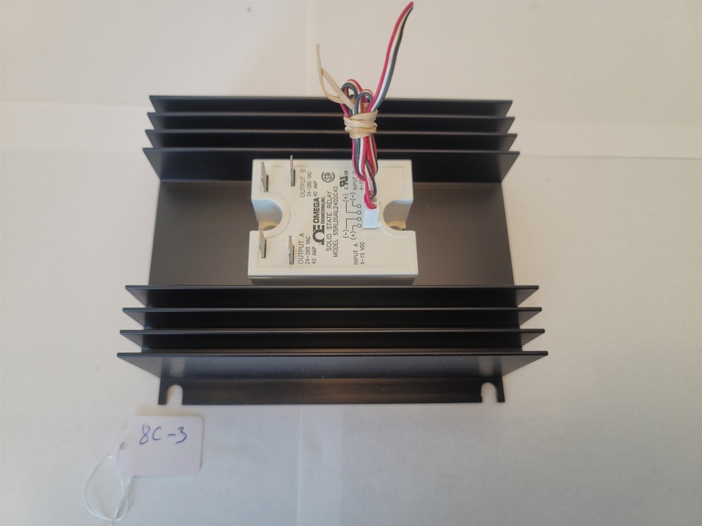 Omega Engineering SSRLDUAL240DC40 Solid State Relay w/ Heatsink