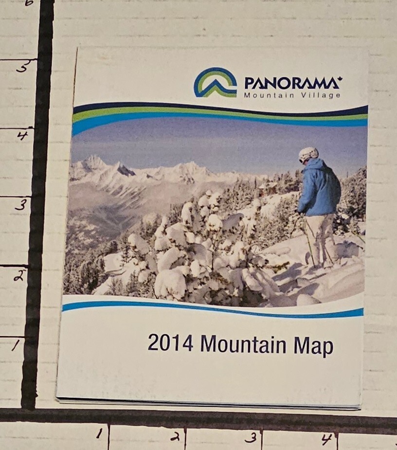 2014 PANORAMA SKI AREA CANADA TRAIL MAP.  MINT