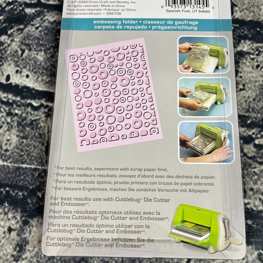 Cuttlebug SPOTS & DOTS Provo Craft Embossing Folder