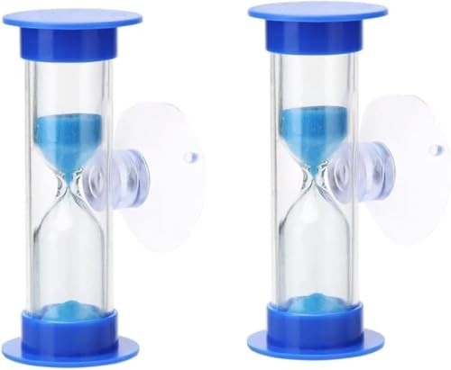 2Pcs Blue Toothbrush Timer for 2mins Sand Clock Timer 2 Minute Sand Timer,