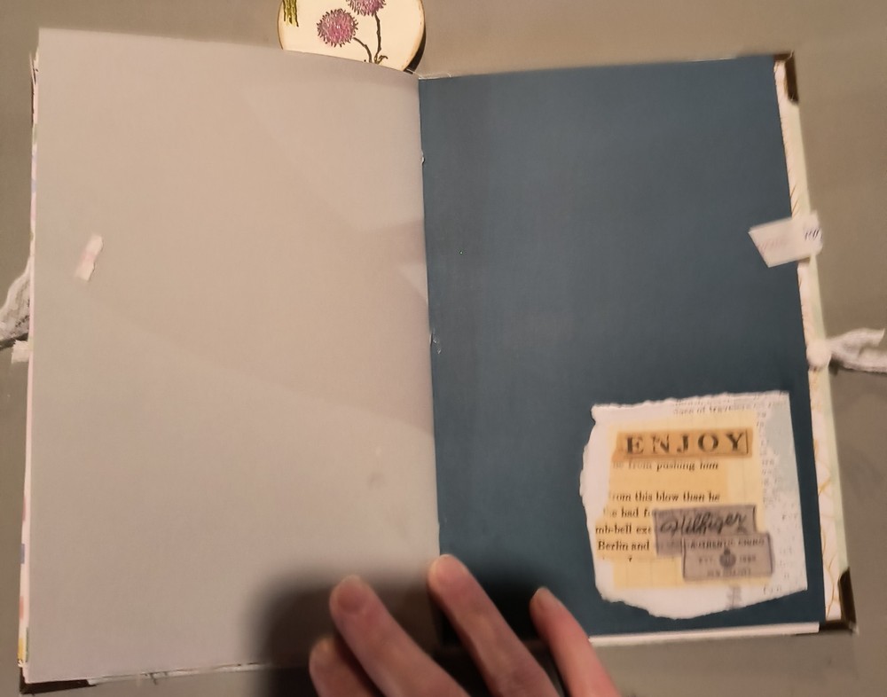 Handmade fabric covered junk journal