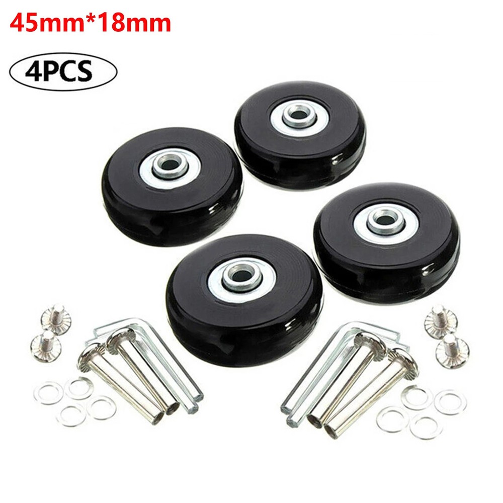 Heavy Duty Suitcase Wheel Replacement 4 Pcs Silent and Long lasting Performance