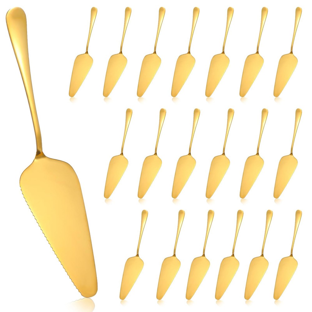 20 Pcs Pie Server Pizza Server Spatula Stainless Steel Cake Pie Pastry Profes...