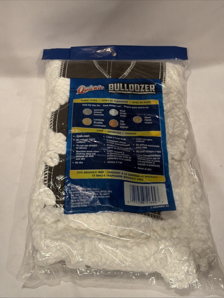 Quickie BULLDOZER Microfiber 24" Dust Mop Refill #0694M