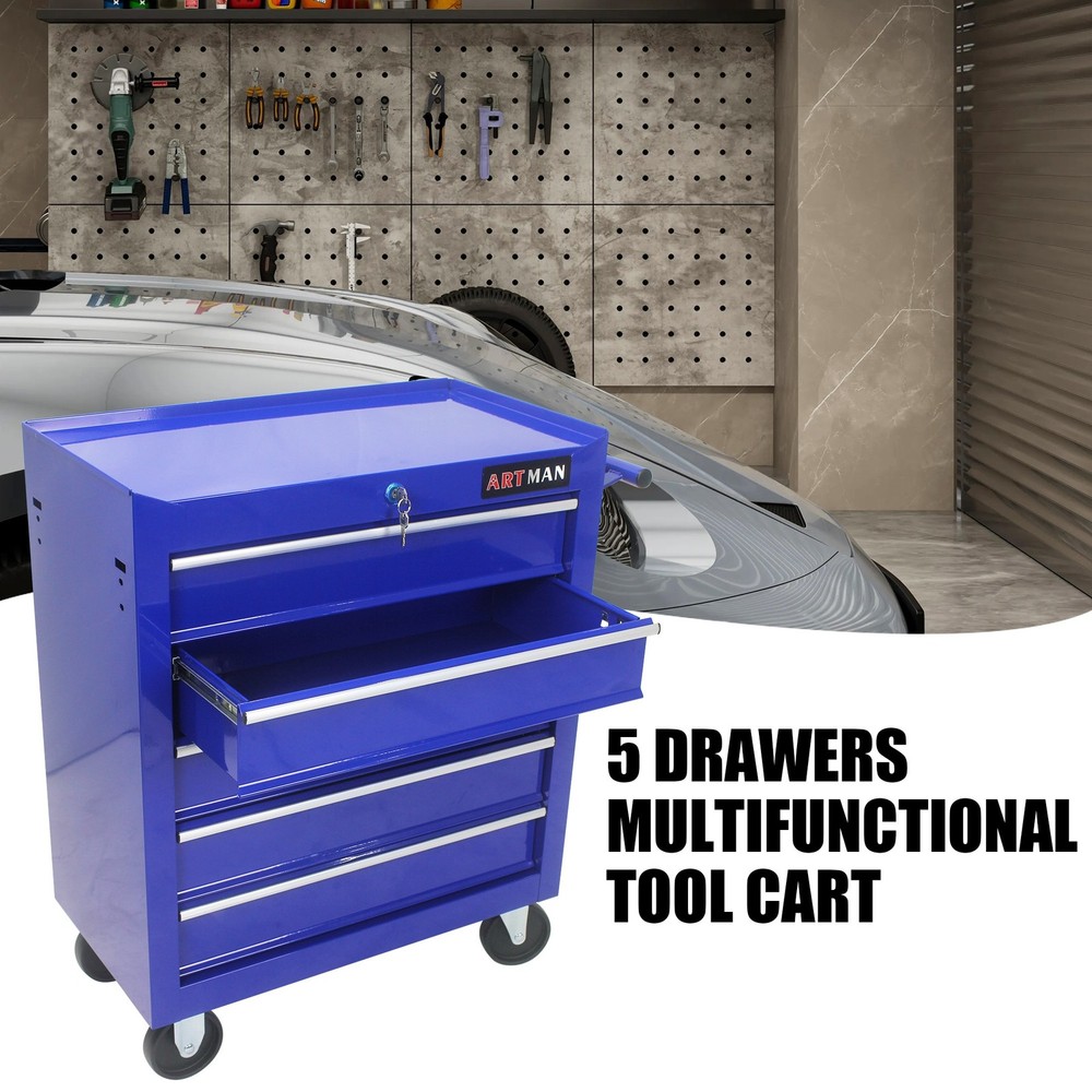 5 Drawer Tool Chest,Tool Storage Cabinet for Garage Workshop with Locking System