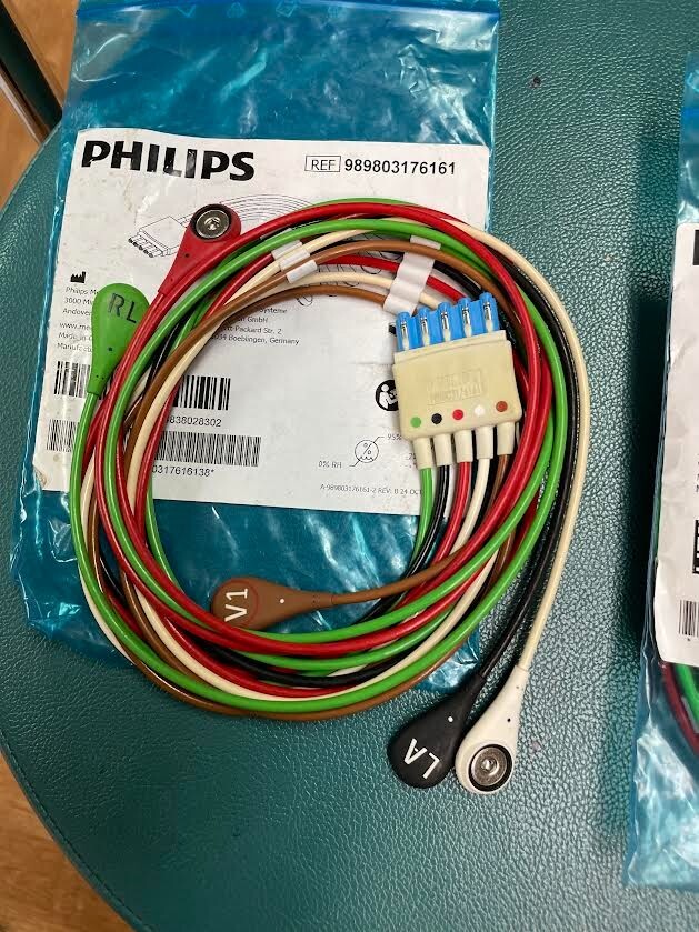 4 Philips 5 lead ECG cables