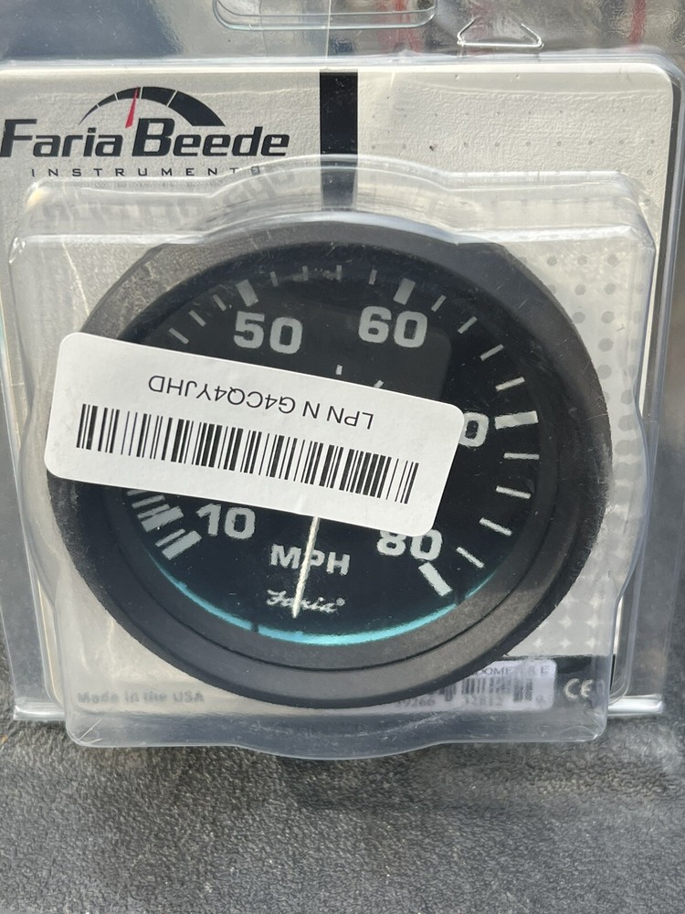 Faria Beede Euro Black 4" Mechanical Speedometer 80MPH - 32812