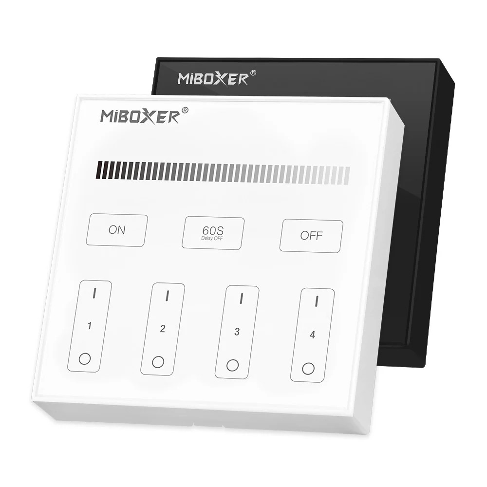Miboxer 4-Zone Panel Remote (Brightness) Black