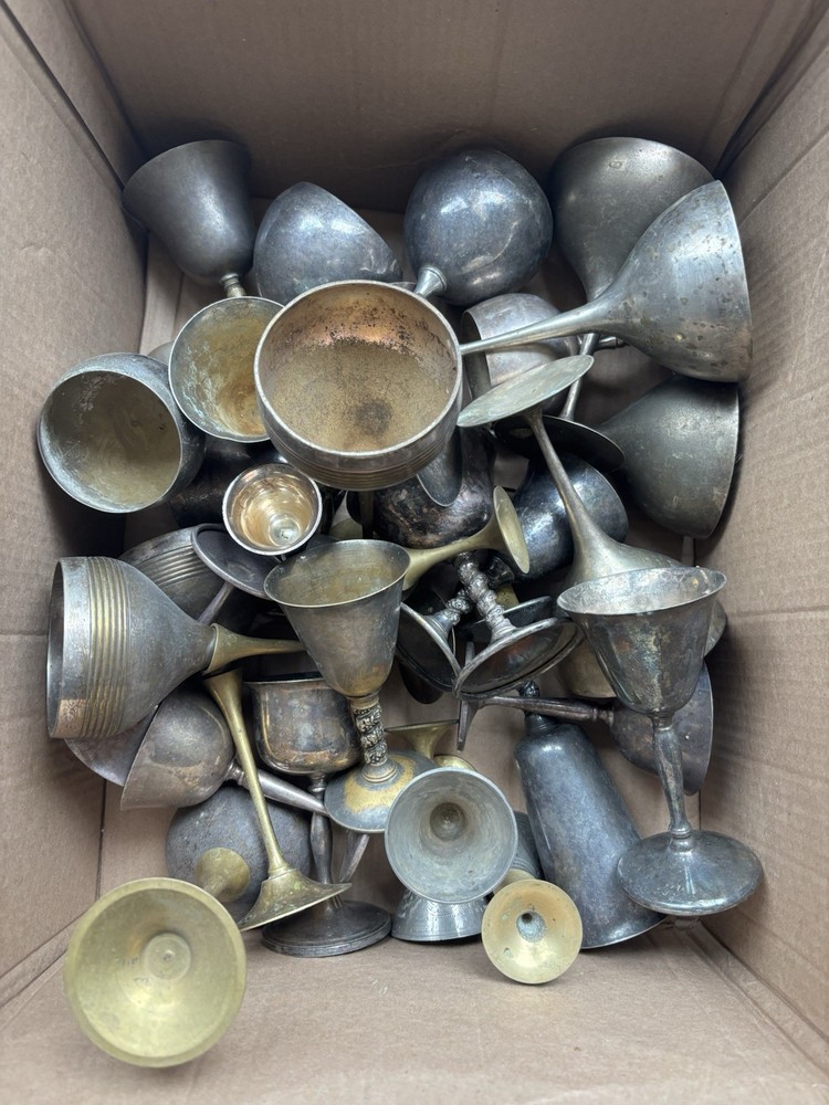 Silver Antique Cups 31pc