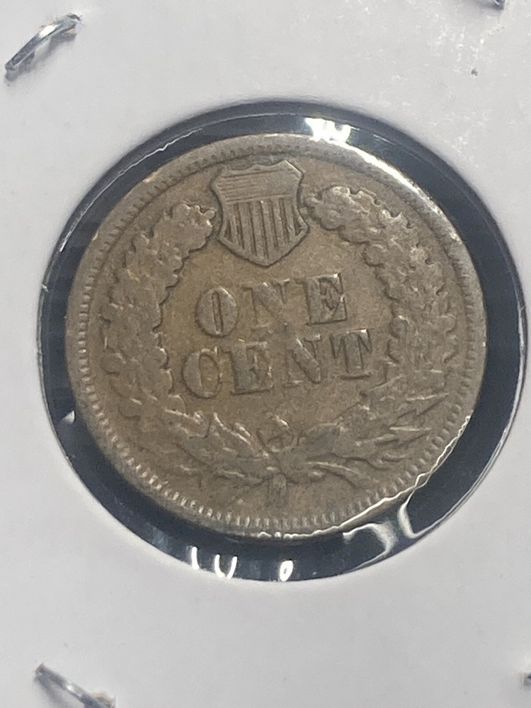 1865 Indian Head Cent - Plain 5 - As Shown! (#0747)