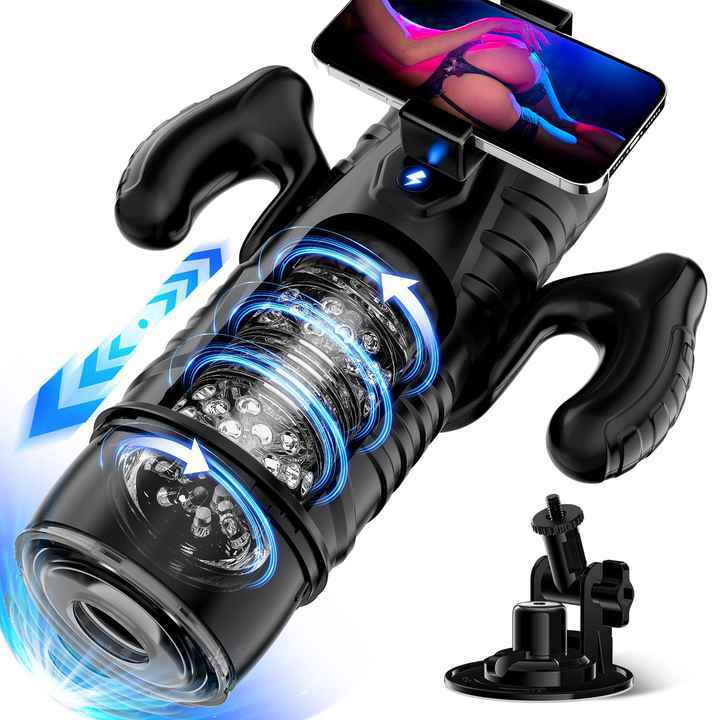 Automatic Male Stroker Thrusting Rotating Telescopic Cup Masturbator Lubricants