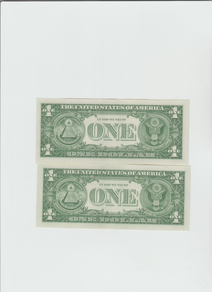 2- 1957 Silver Certificates in uncirculated condition