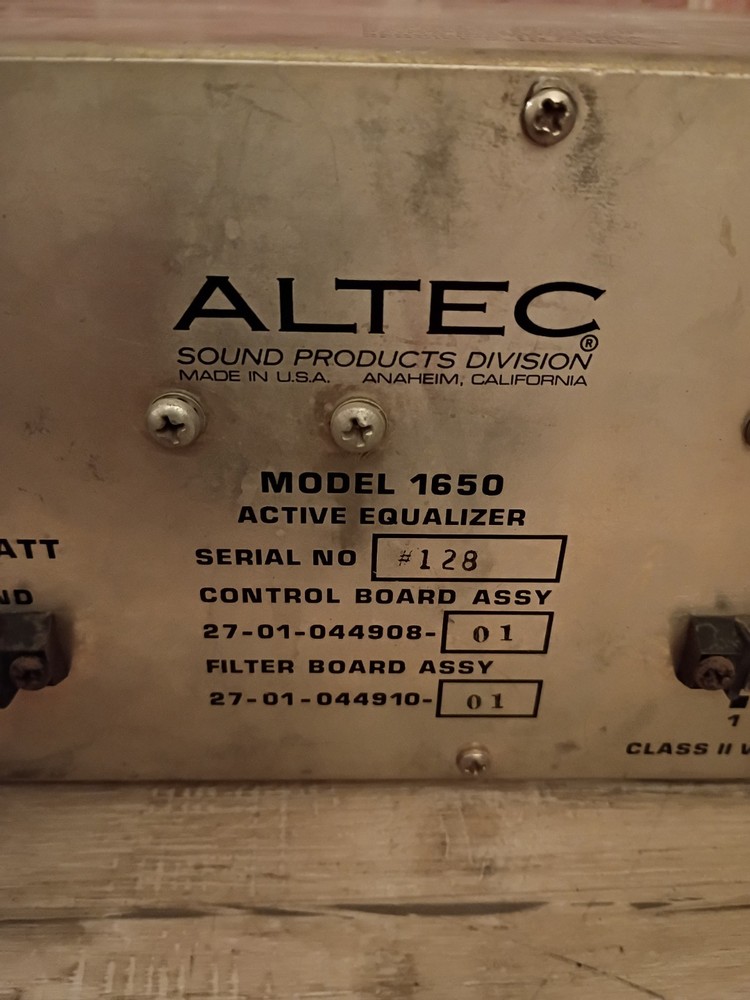 Altec Active Equalizer 1650
