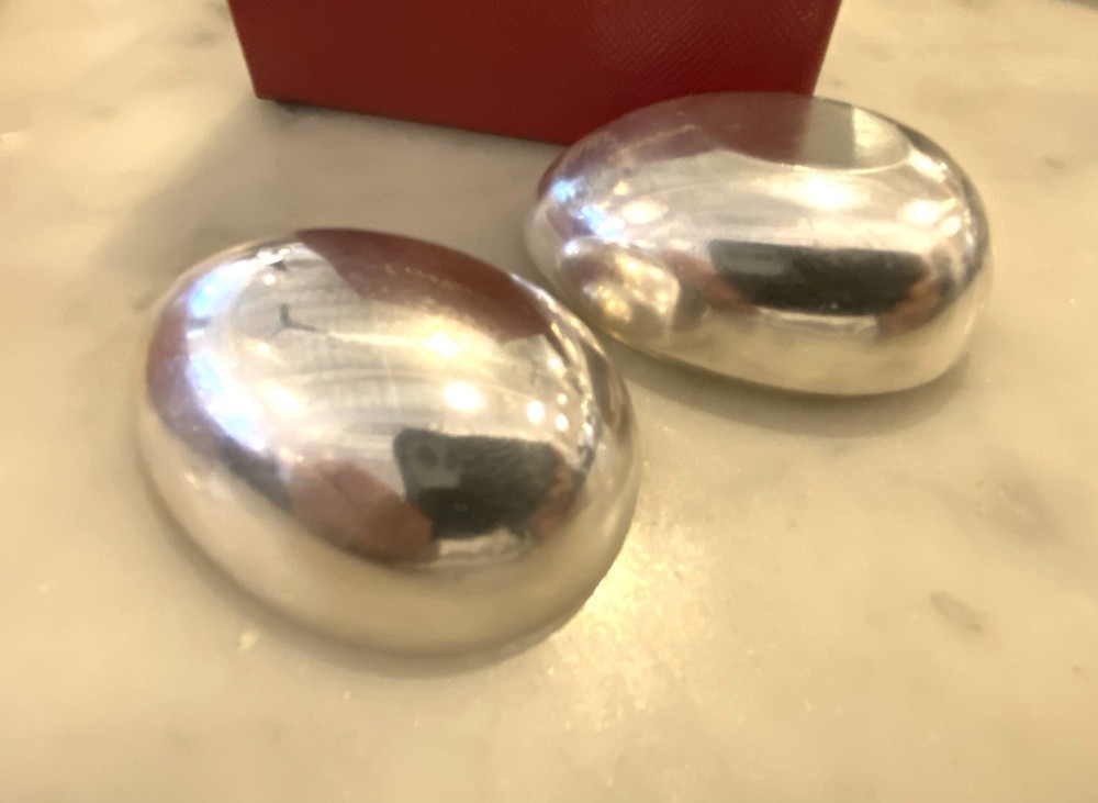 Cartier Sterling Silver Pillbox. Egg Box