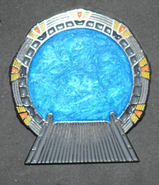 Stargate SG-1 Active Stargate Fantasy Enamel Pin 1.75 Inch READ