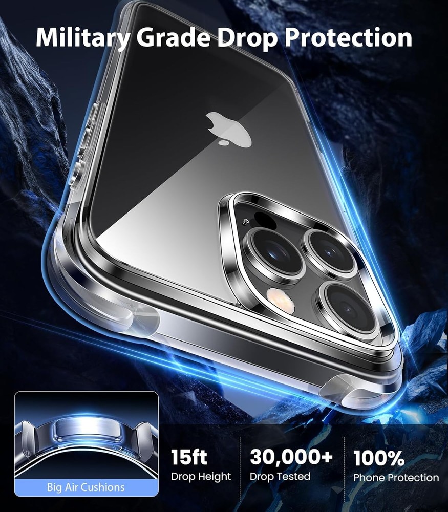Mkeke for iPhone 16 Pro Max Case 16 6.9, 1-Clear