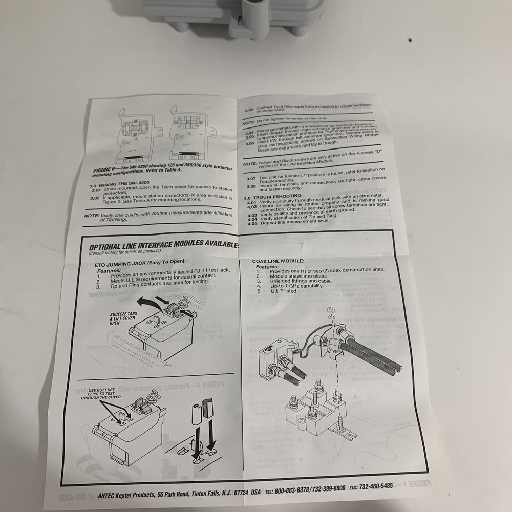 New Keptel SNI-4300 Telephone Network Interface Device Enclosure