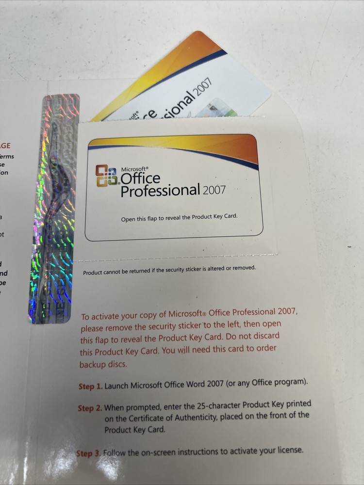 Microsoft Office 2007 Professional Full Version+Product Key Accounting No CD