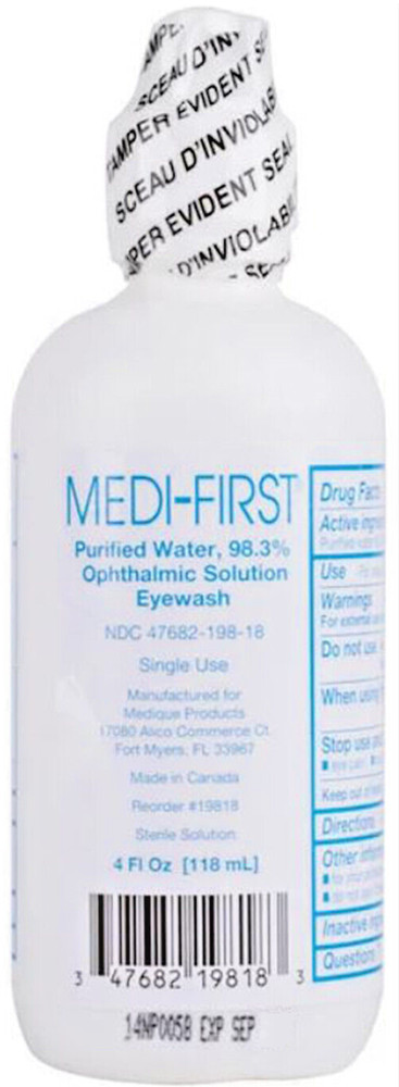 Medi-First 4oz Bottle Ophthalmic Solution Eye Wash