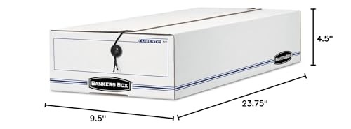 Bankers Box LIBERTY Check and Form Boxes, Standard Set-Up, String and Button, 9