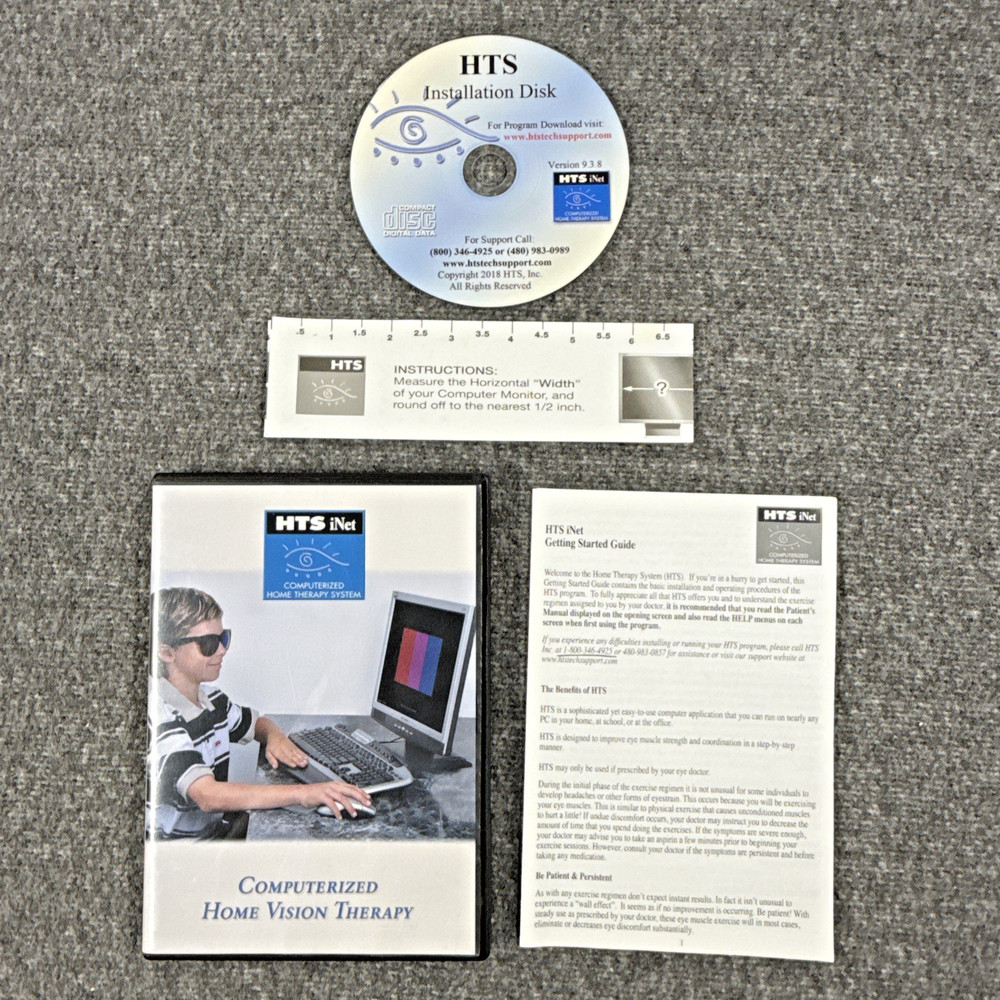 HTS iNet Computerized Home Vision Therapy CD-ROM Mac/Windows W/Username/Passcode