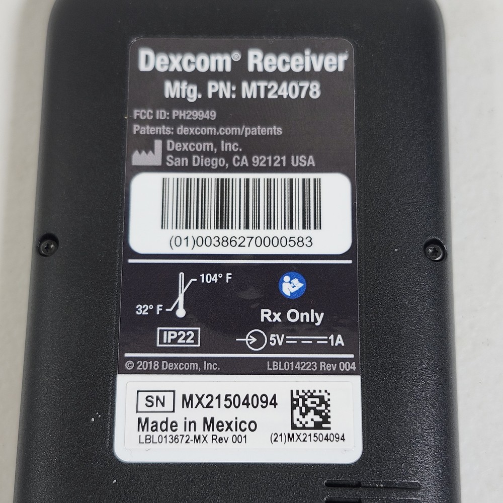 Dex Com G6 Digital Receiver - Black with Case