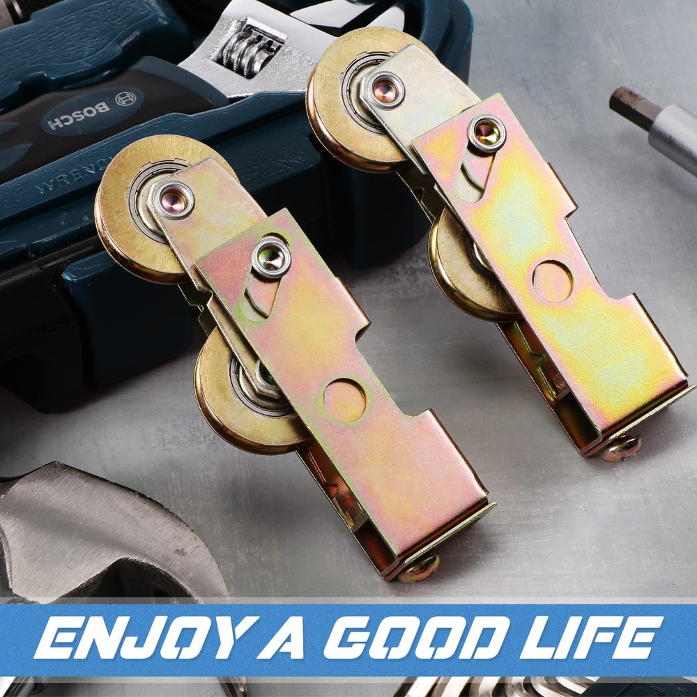 2 Pack Sliding Door Rollers Replacement - Tandem Roller Assembly Kit 1-1/4 In...