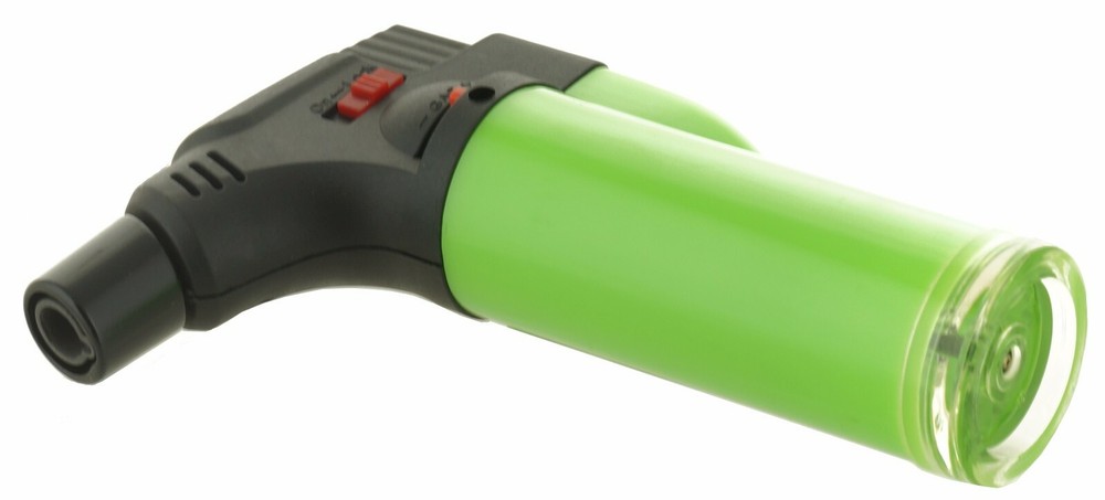 4 Pack Jumbo 4" Jet Flame Torch Gun Lighter Refillable Lockable Windproof Neon