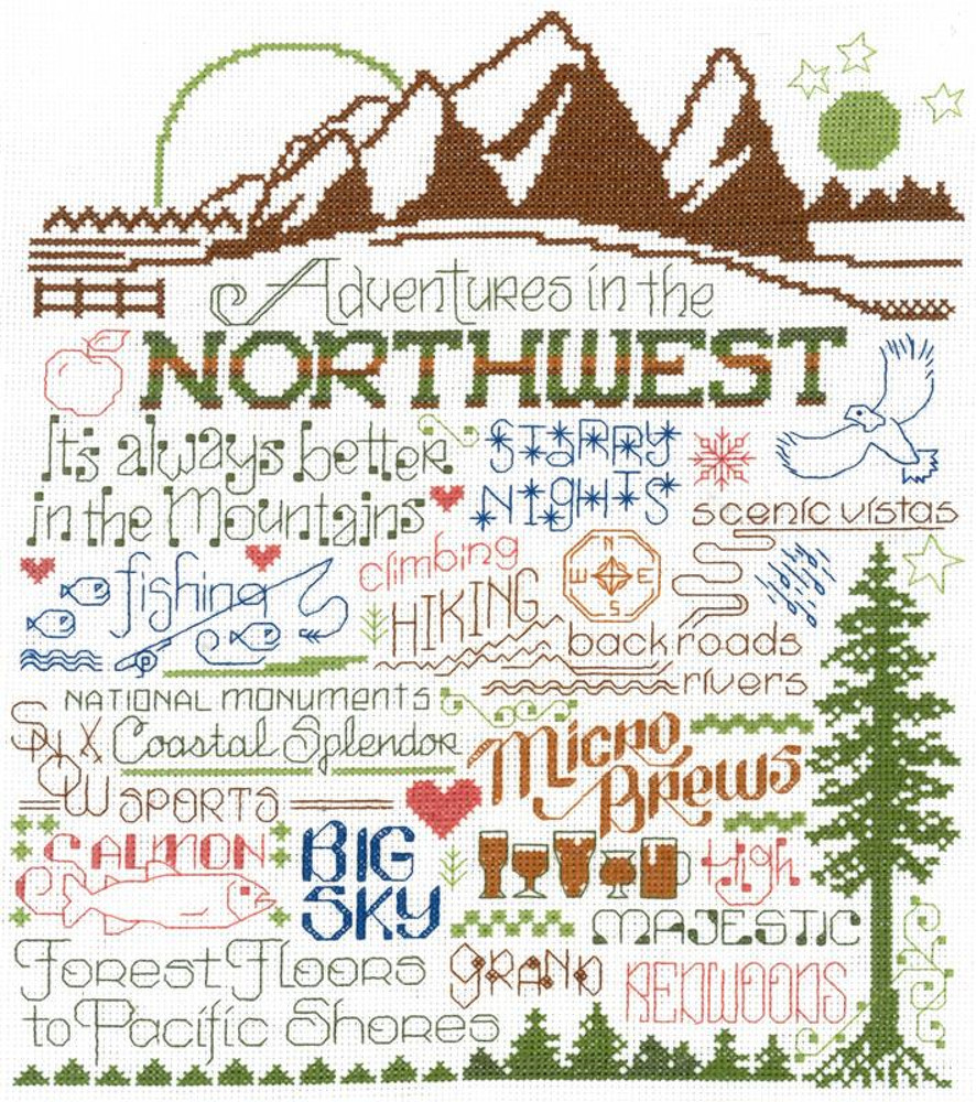 Imaginating Counted Cross Stitch LET'S VISIT THE NORTHWEST