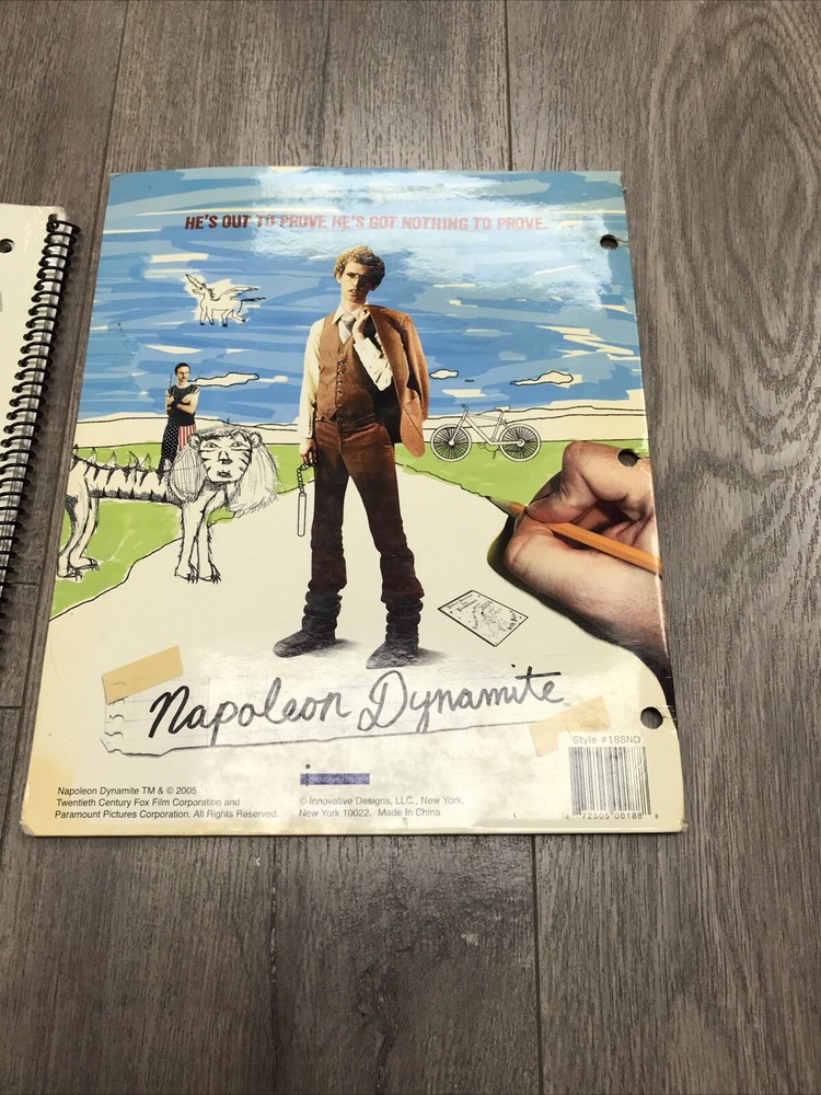 Vintage 2005 Napoleon Dynamite Folder And Notebook
