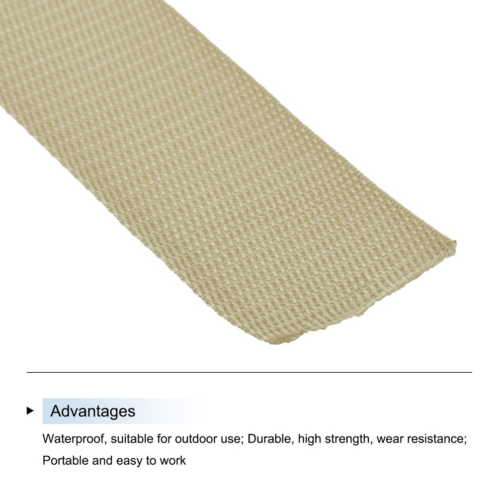 Lightweight Polypropylene Webbing Strap 5cm 10 Yard Light Khaki