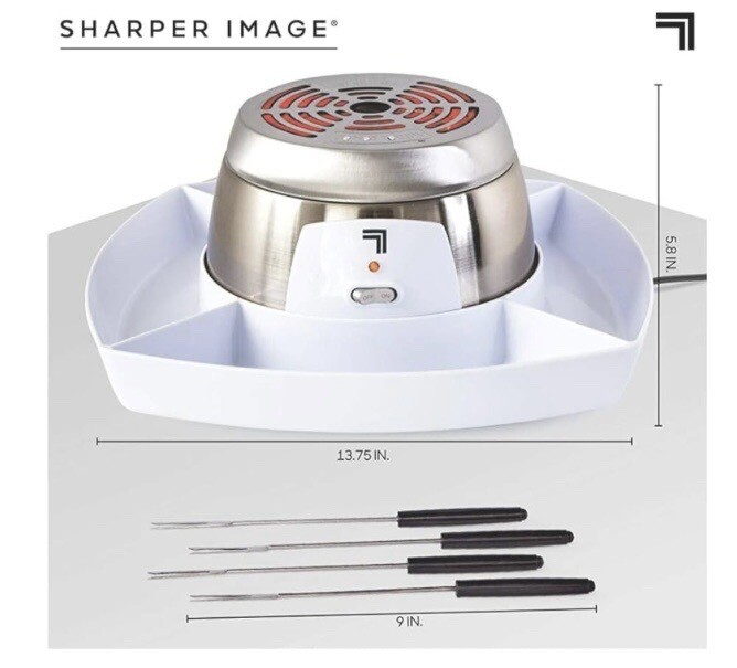 SHARPER IMAGE Electric Tabletop S'mores Maker for Indoors 6-Piece Set