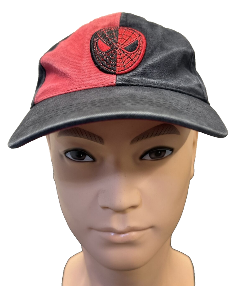 Spiderman Marvel Comics Adjustable Hat/Cap 2007, Hook & Loop, 100% Cotton Red/Bl