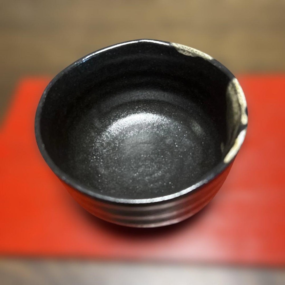 Tea Utensils black wave pattern