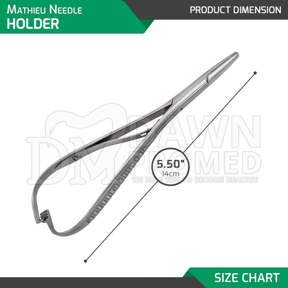 3 Pcs Mathieu Needle Holder Forceps 5.5" Orthodontic Surgical Instruments