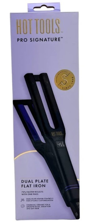 Hot Tools Pro Signature Dual Plate Charcoal Ceramic Flat Iron