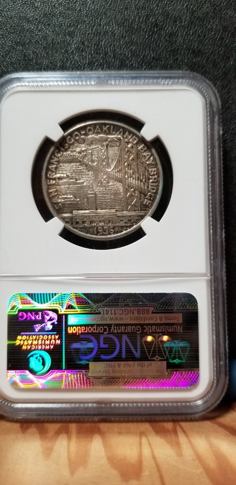 1936-S Bay Bridge Commemorative Half Dollar- NGC MS64!