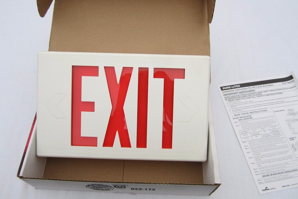 COOPER LIGHTING EXIT LIGHT SIGN CCX61RWH7 EX1 Sure-Lites