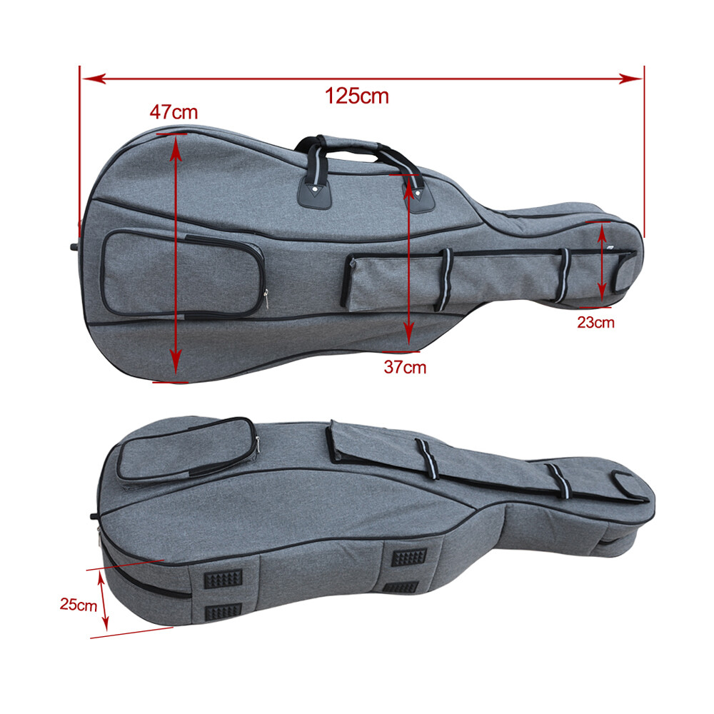 Cello gig Bag Cello case with Adjustable Backpack Strap Soft Cello bag