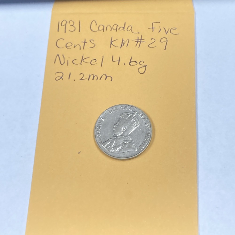 1931 Canada Five Cents