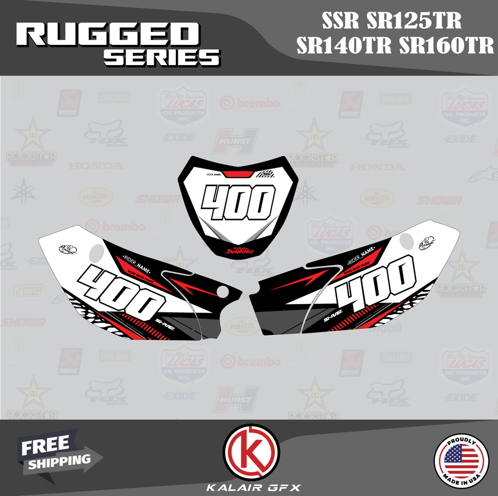 Graphics Kit for SSR SR125TR SR140TR SR160TR Rugged - RED