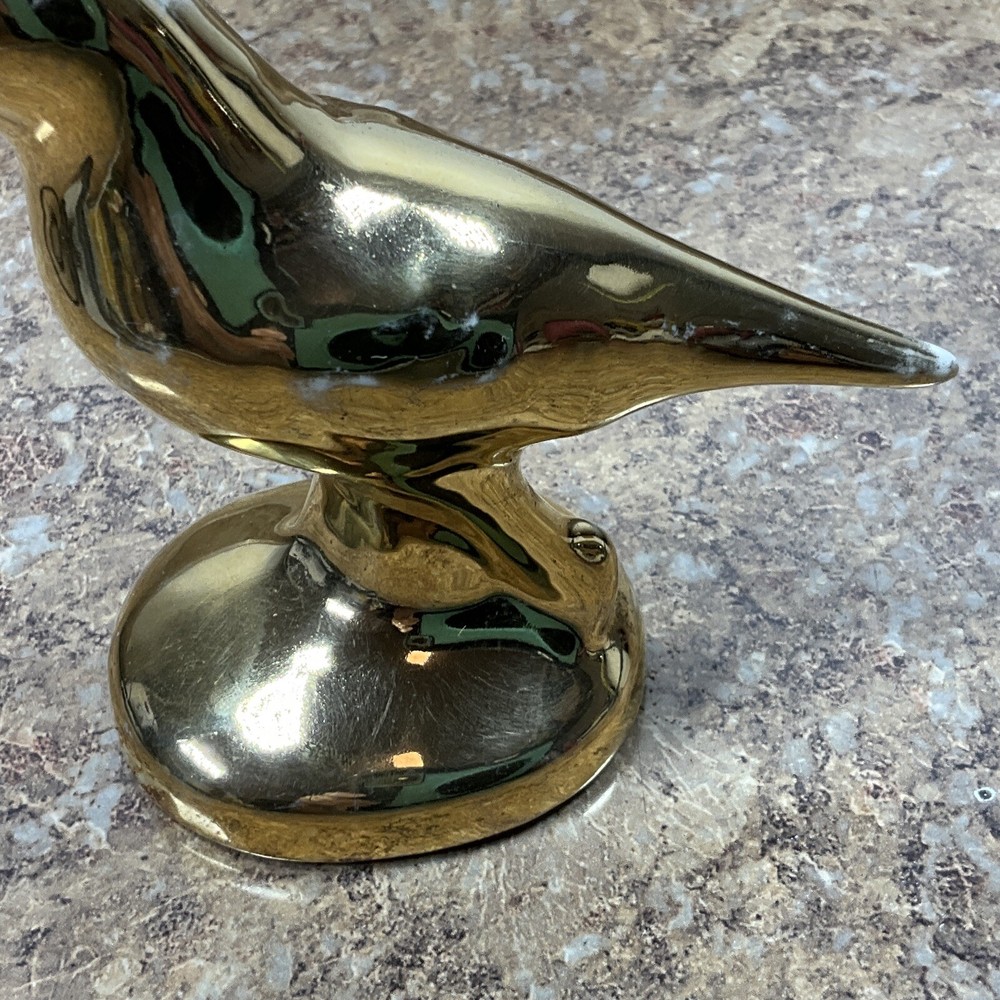 Vintage Ceramic Small Bird Figurine - Gold Nice