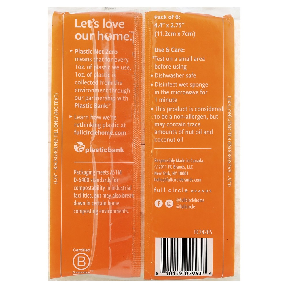Nutcase™, Scrubber Sponges , 6 Count