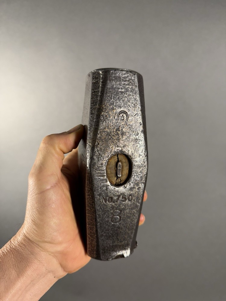Atha 8lb Sledge Hammer Head, Long Nevada Pattern. 100+ Yrs Old